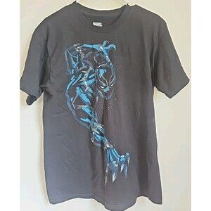 Black Panther Adult New T-Shirt - Reaching Stlyized Splattered Pic M